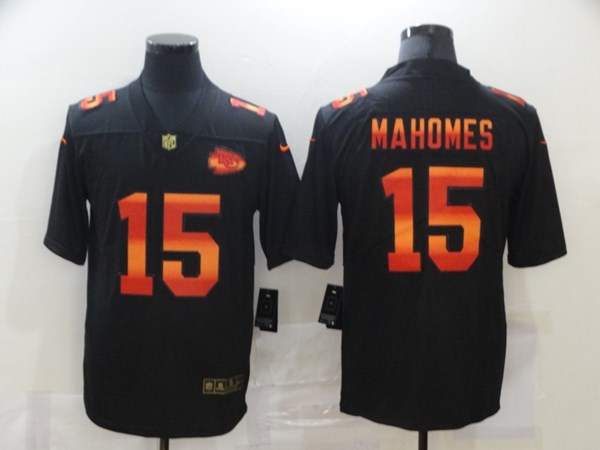 Men's Kansas City Chiefs #15 Patrick Mahomes 2020 Black Fashion Limited Stitched Jersey